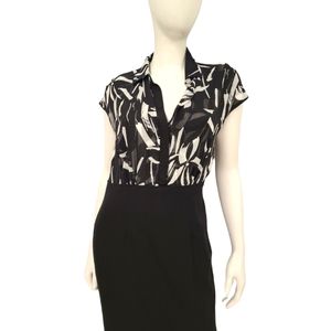 Anne Klein Black and White Dress size 6
